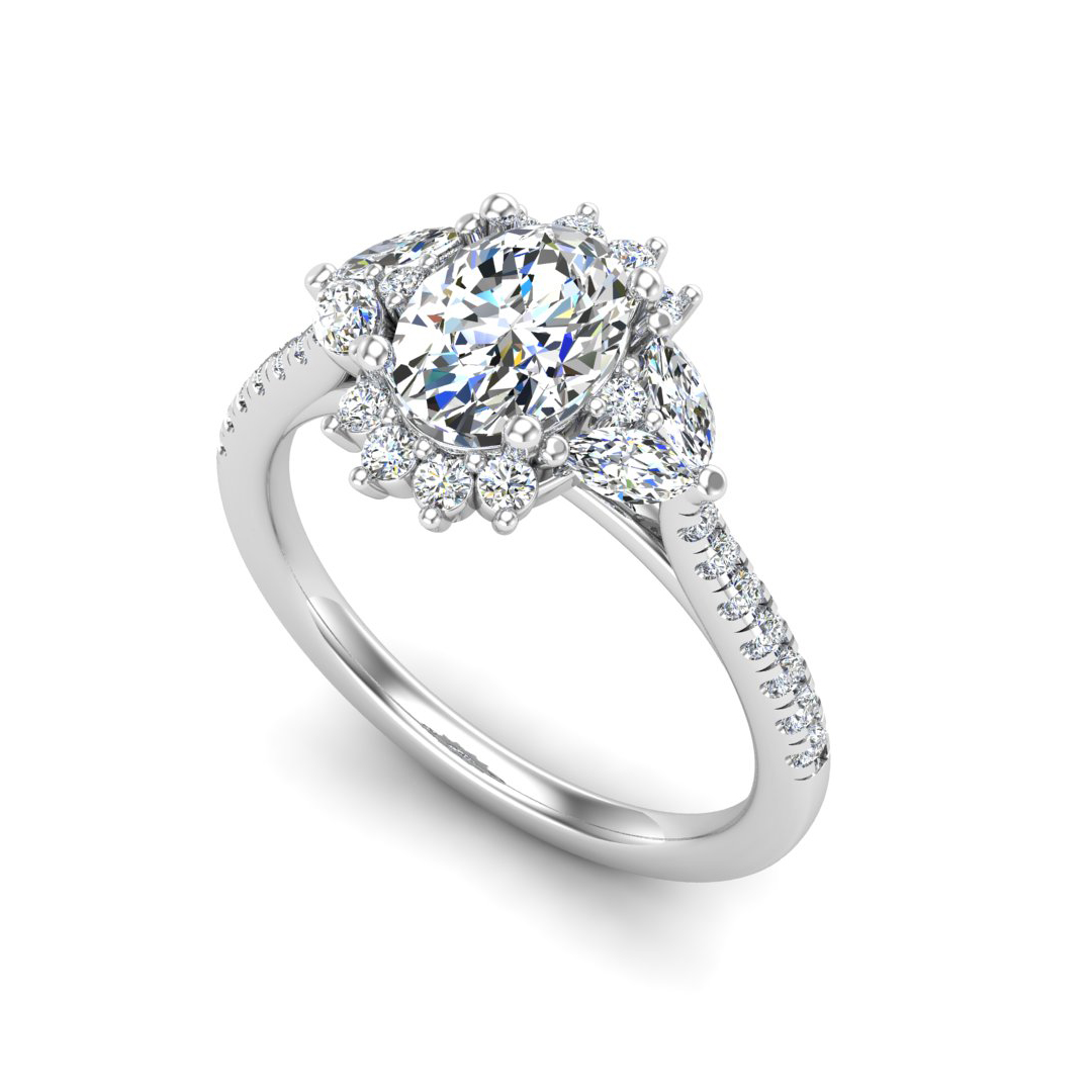 Celeste Halo Engagement Ring